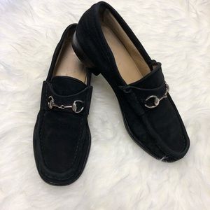 Gucci Suede Horsebit Loafer Black Vintage